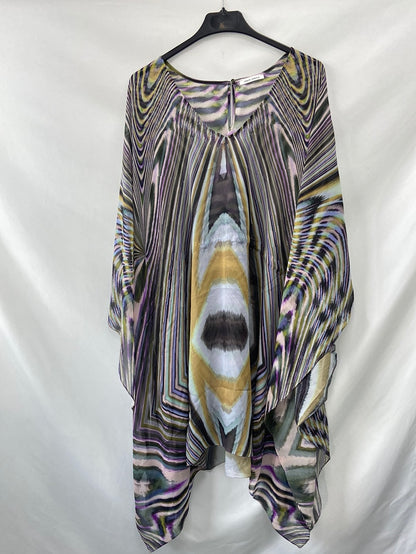 LEBOR GABALA. Vestido seda estilo caftán T.M