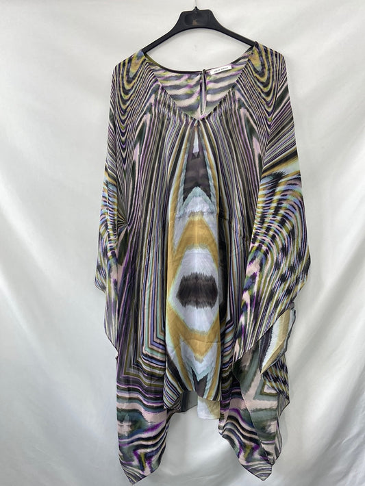 LEBOR GABALA. Vestido seda estilo caftán T.M