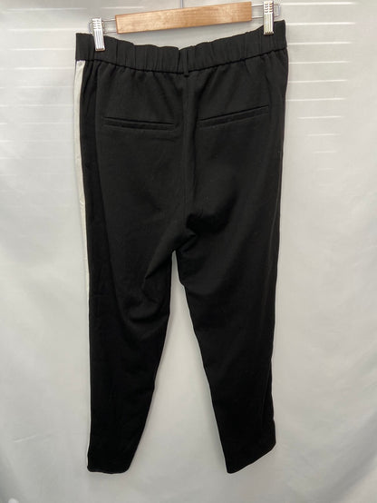 ZARA.Pantalones negros raya lateral T.s