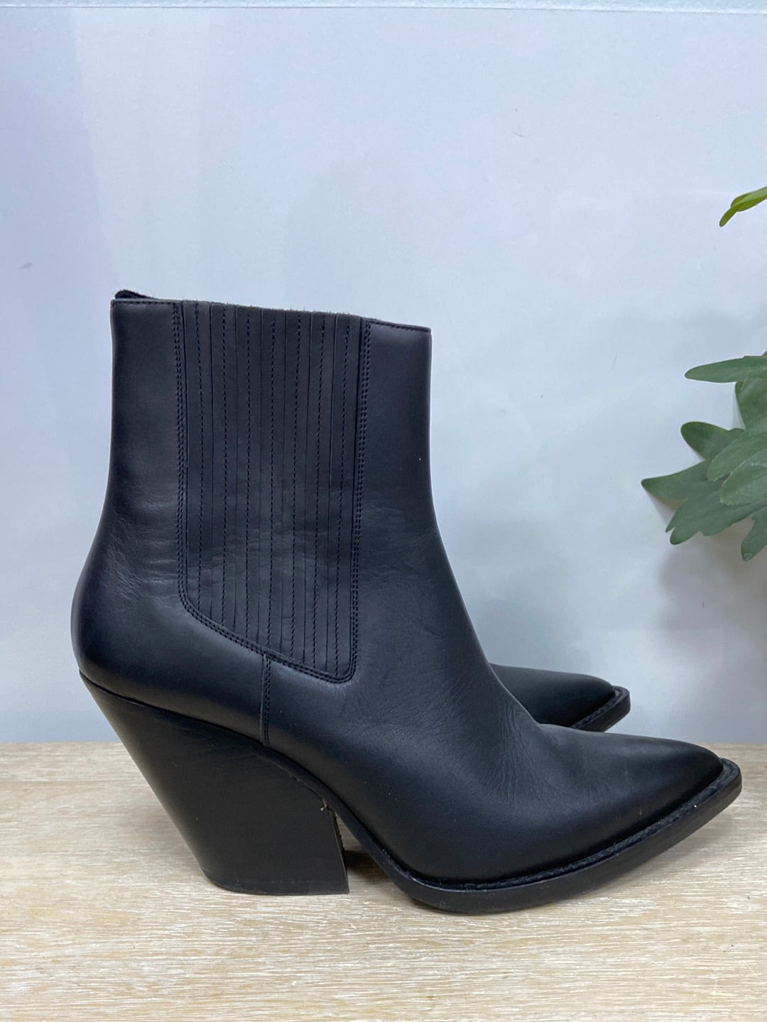 IRO.Botines negros cowboy piel T.40(39)