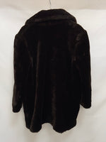 OTROS.Abrigo marrón pelo sobre tico T.46 (xl) (vintage)