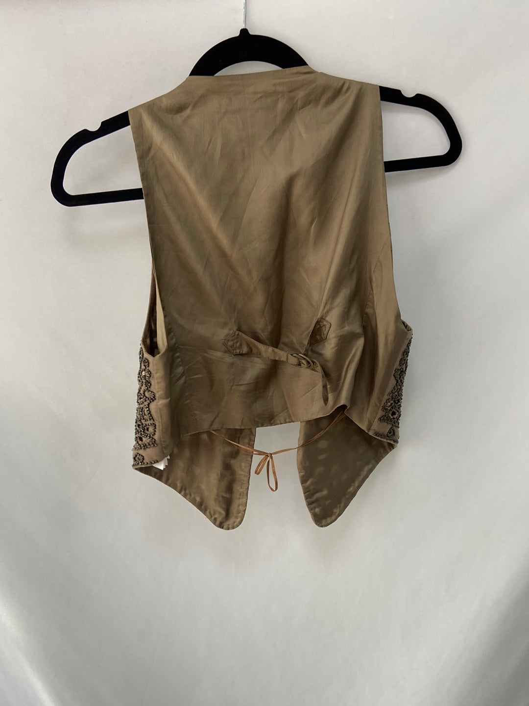 MASSIMO DUTTI.Chaleco abalorios T.s