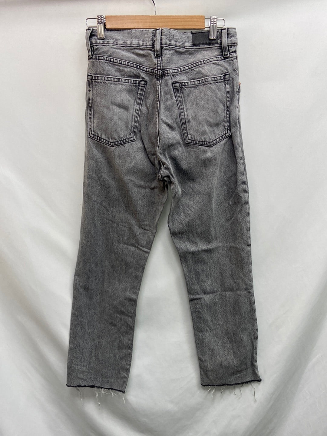 MANGO.Pantalones vaqueros rectos grises T.36