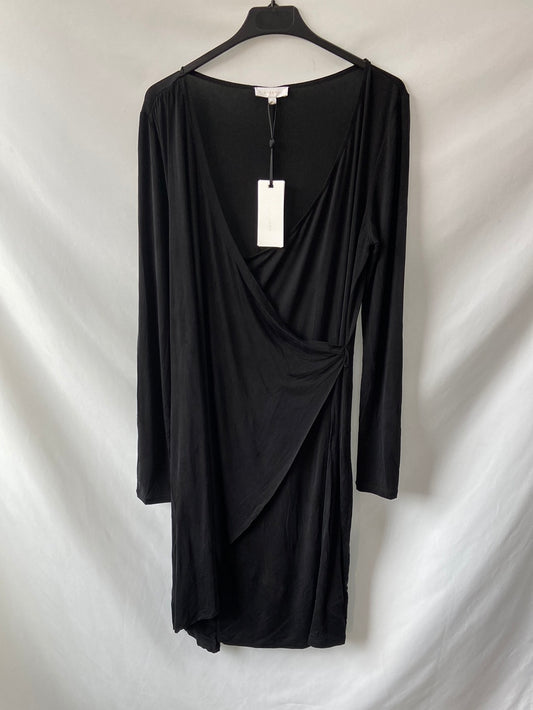 INTROPIA. Black wrap dress TM (Tara)