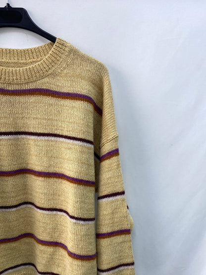 ISABEL MARAN ÉTOILE.Jersey beige rayas T.38