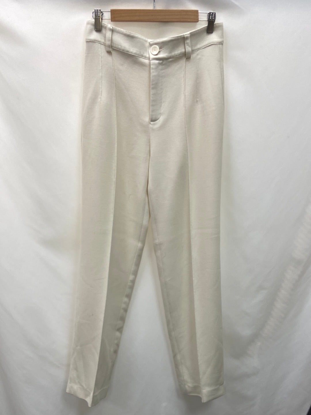 ZARA. Raw beige pleated trousers Tm