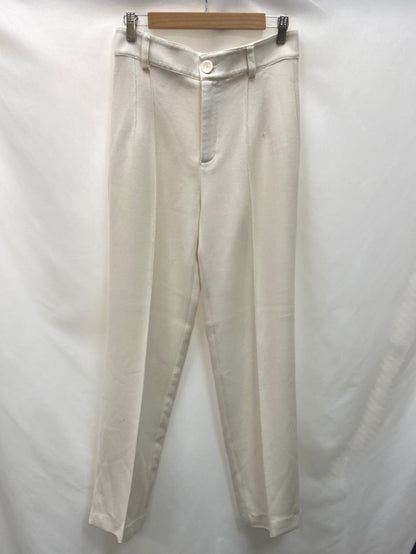 ZARA. Raw beige pleated trousers Tm