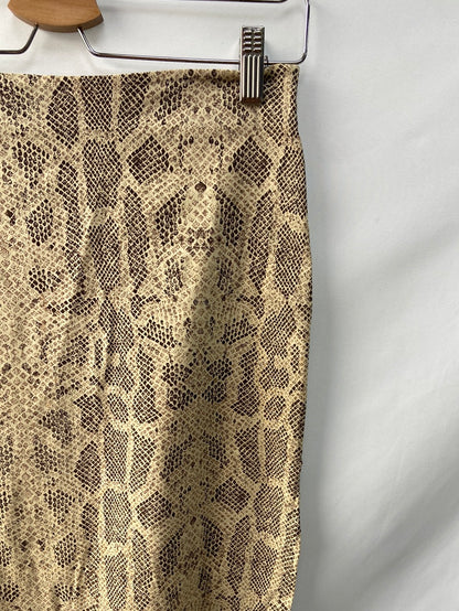 ZARA.Falda midi animal print T.36