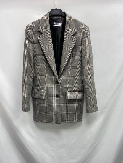 MANGO. Oversized checked blazer T.xs