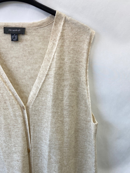 PRIMARK.Vestido/chaleco punto beige T.M