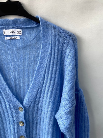 MANGO. Rebeca azul botones T.m