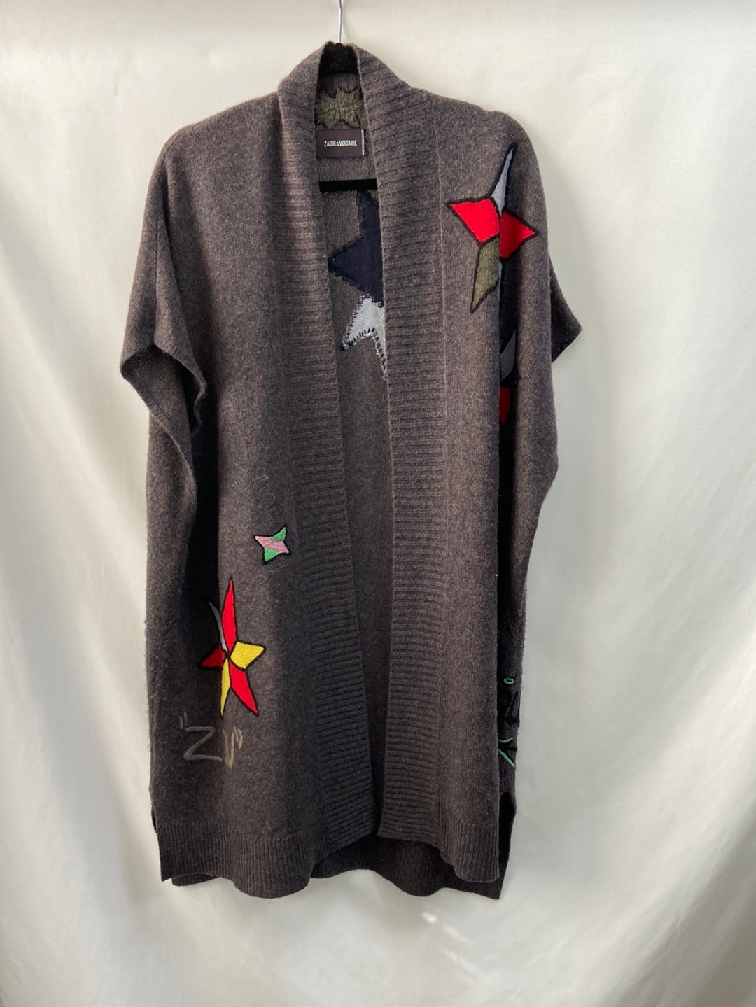 ZADIG & VOLTAIRE.Cárdigan sin mangas dibujos TU