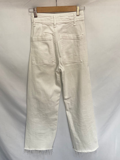 ZARA.Pantalones blancos culotte T.34