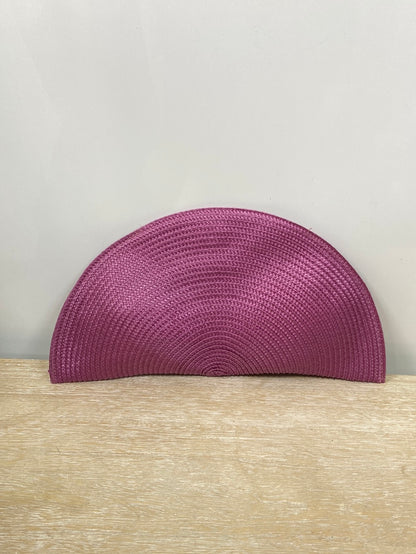 OTRAS.Bolso rafia semicírculo buganvilla