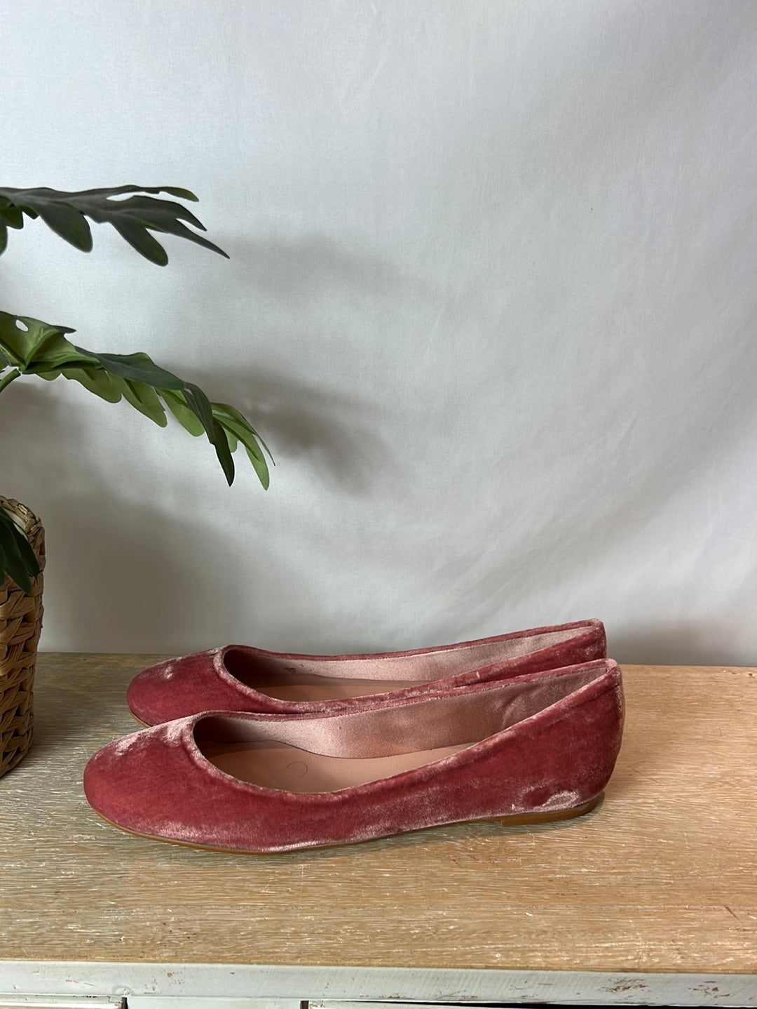 MORE 34. Pink velvet ballerinas S.39