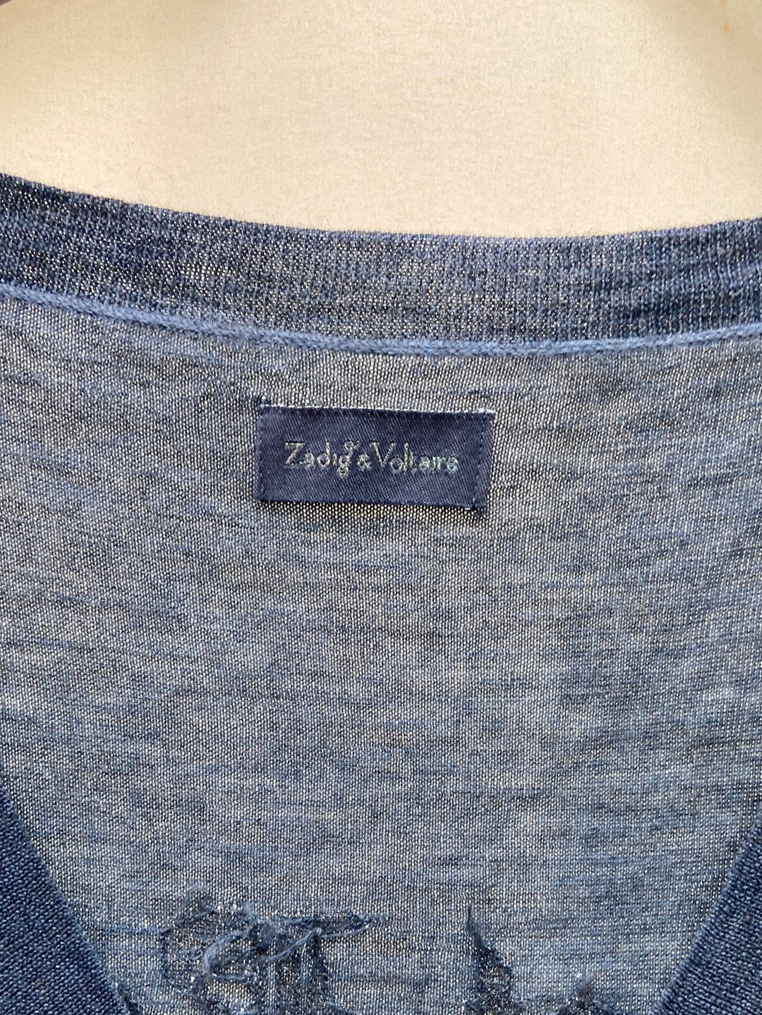 ZADIG&VOLTAIRE. Vestido azul de punto T.m
