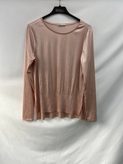MarketZARA. Camiseta rosa efecto rayas T.s