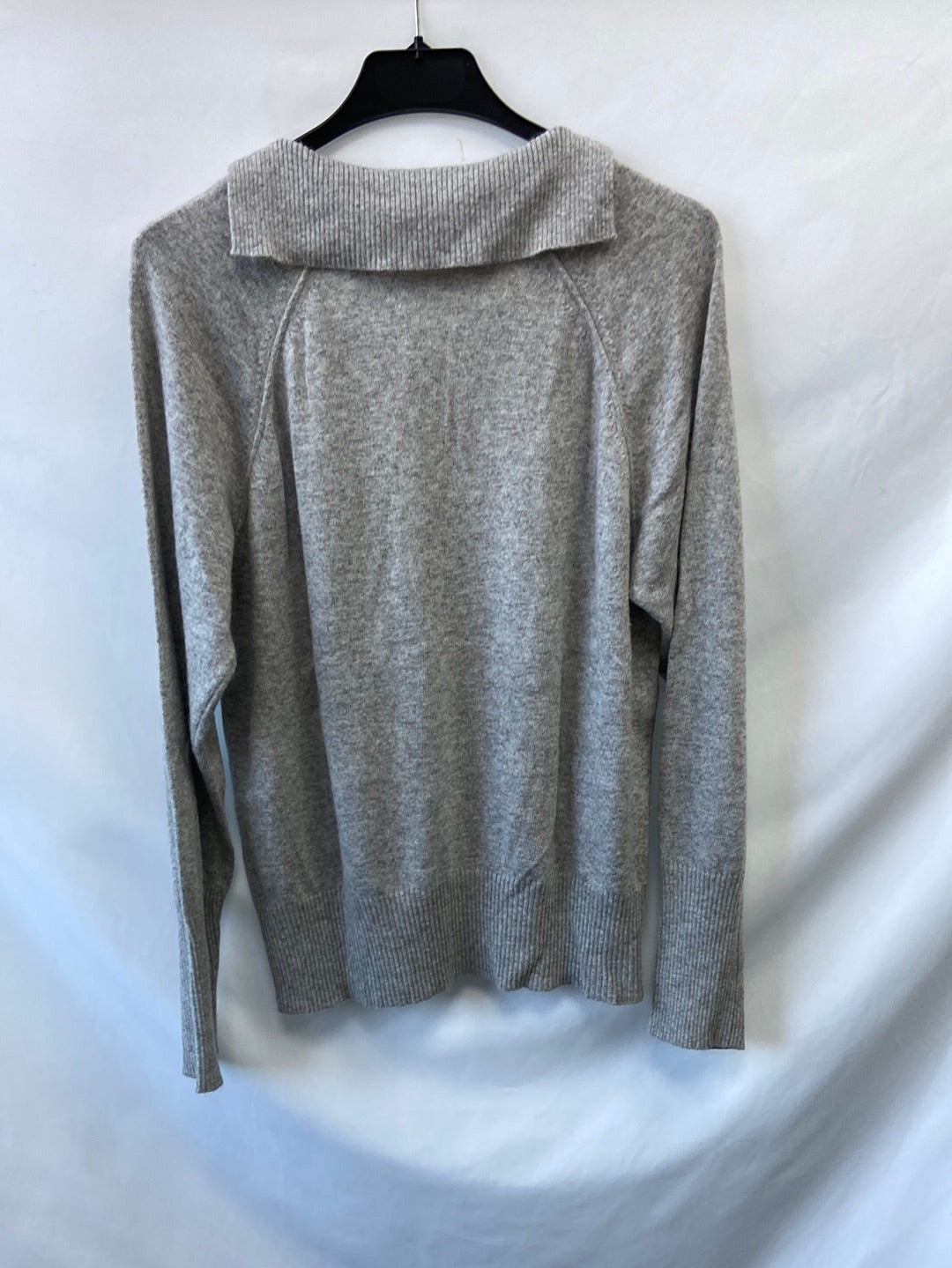 PATCHWORK .Jersey gris con angora T.XL