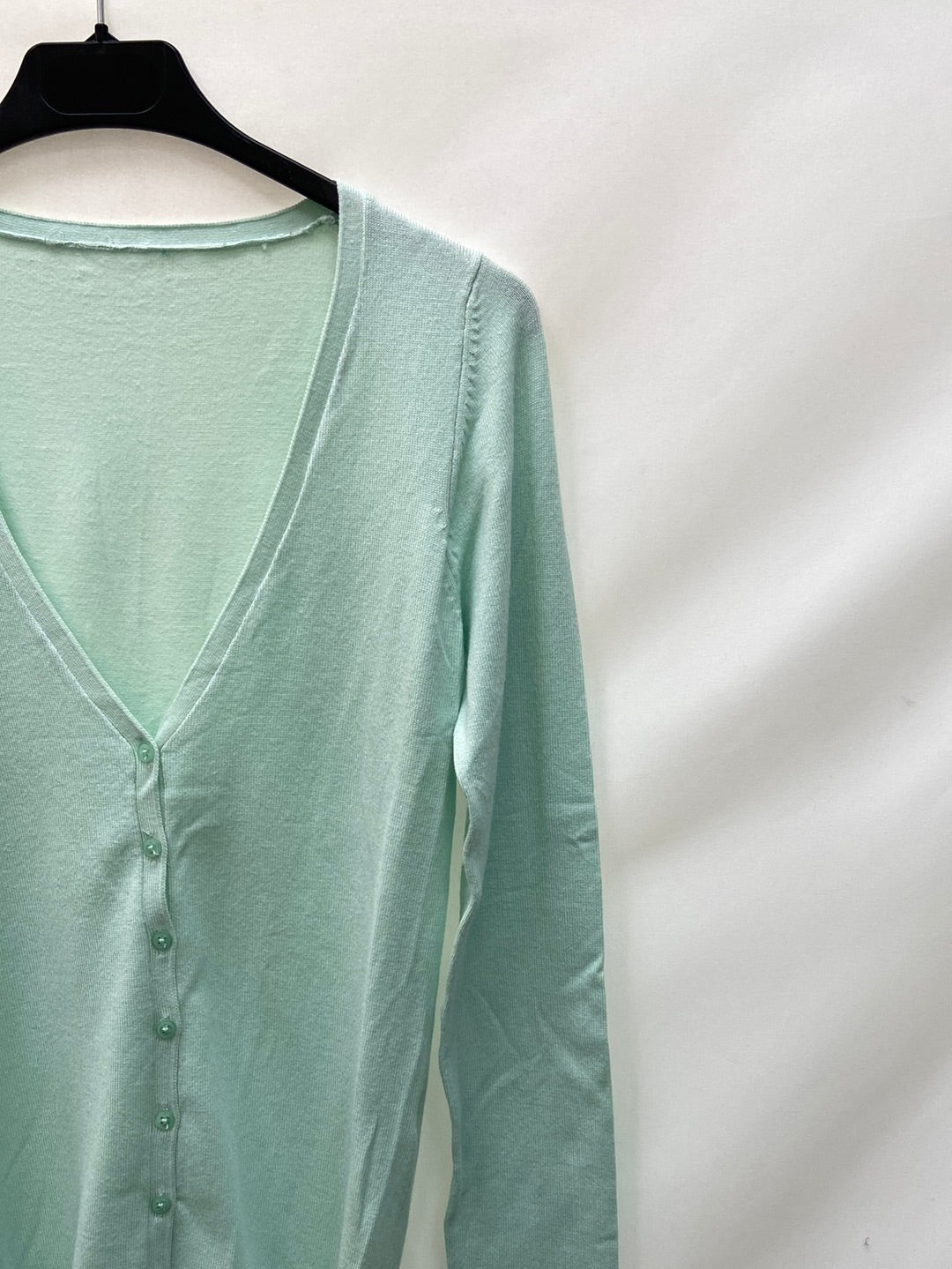 OTHERS. Basic water green cardigan S.XS/S