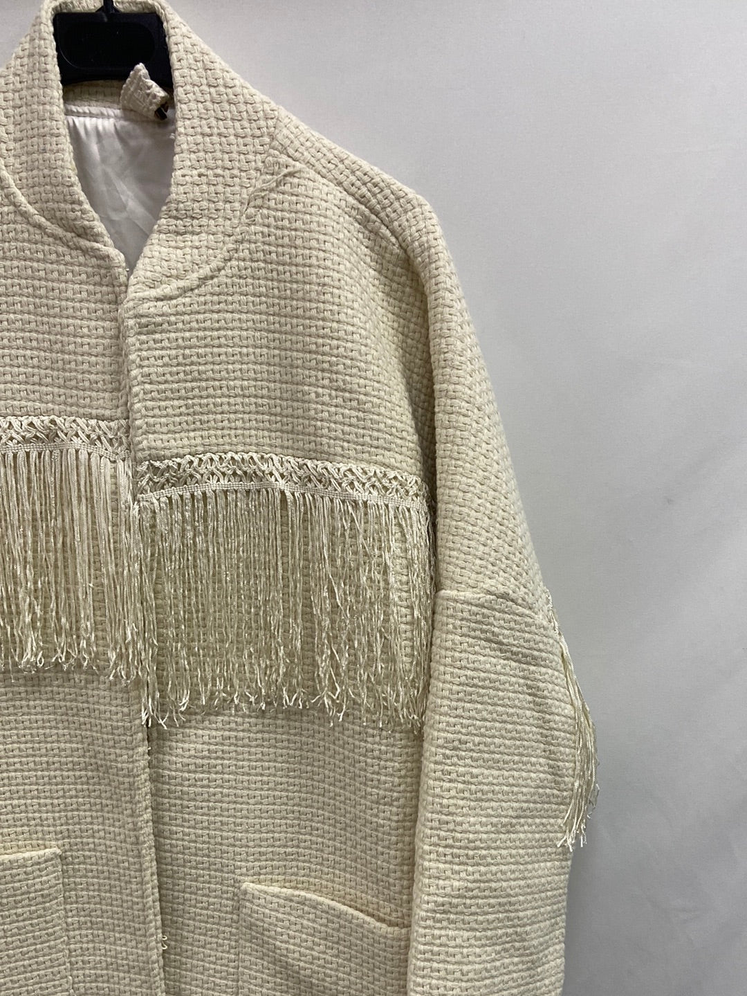 NEKANE.Abrigo largo flecos T.S