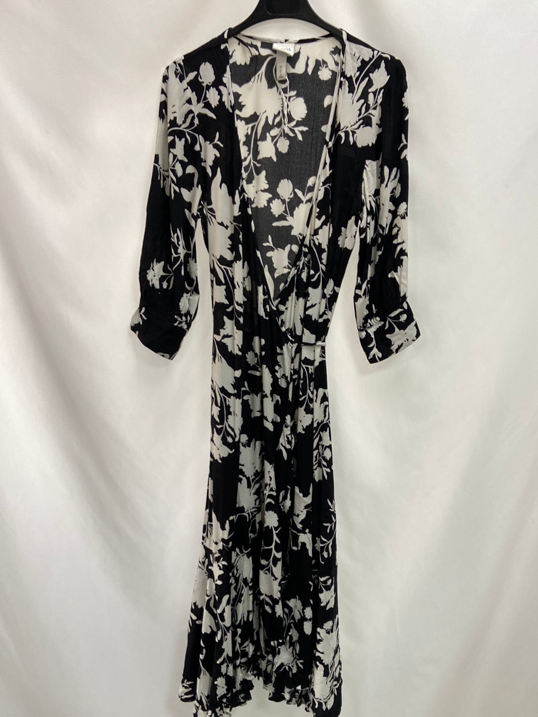 H&amp;M x JOHANNA ORTIZ. Long black wrap dress Ts (Tara)
