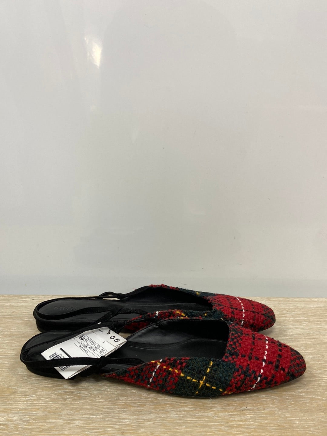 MANGO.Plaid ballerinas S.40