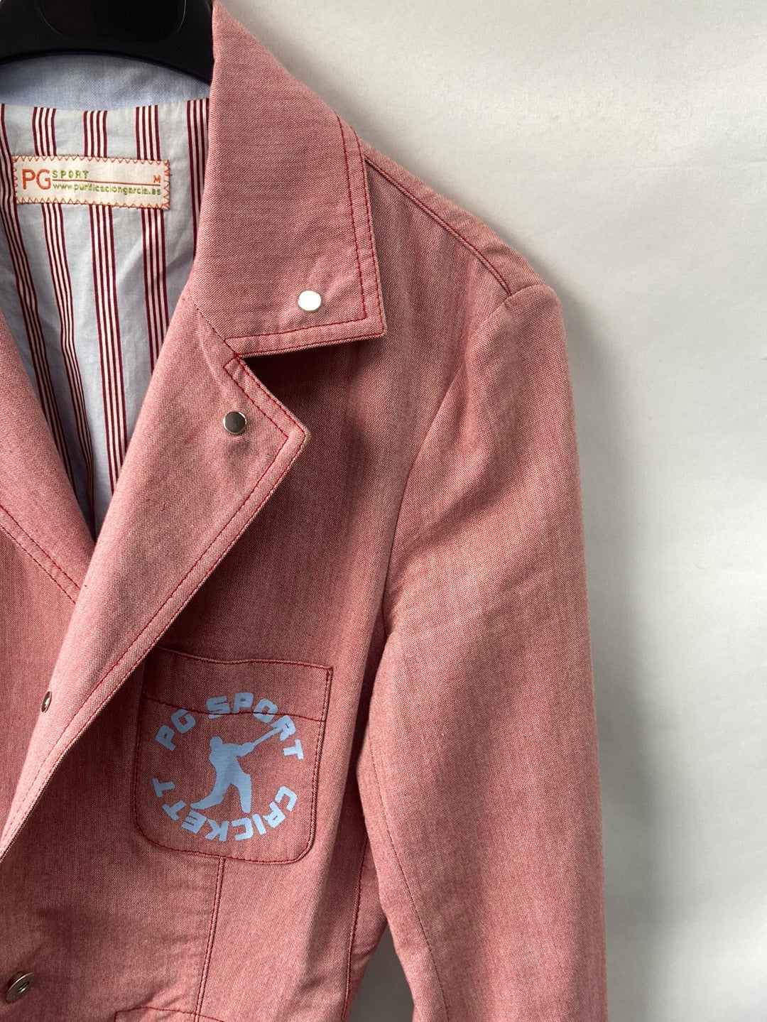 PURIFICACIÓN GARCIA.Chaqueta finita rosa T.M