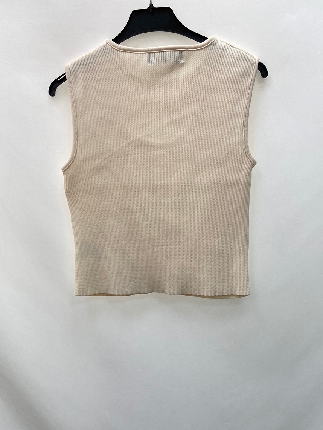 PRIMARK.Top beige abertura T.M
