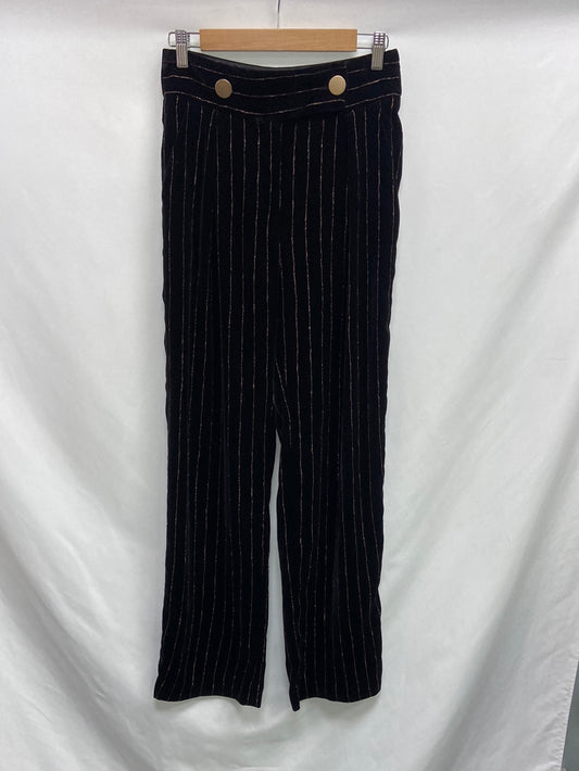 ANGEL SCHLESSER. Striped velvet trousers, size 38