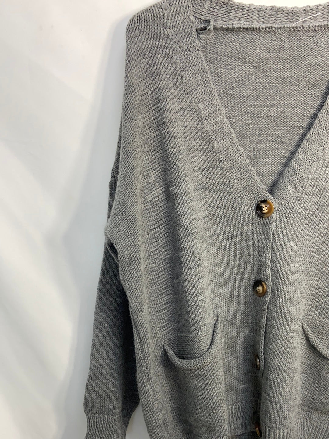 OTRAS. Chaqueta lana gris oversized T.s (m o l)