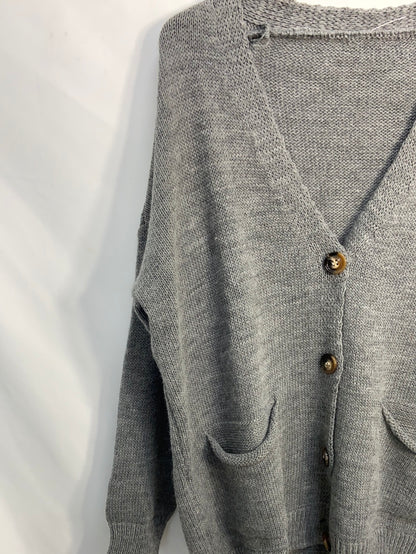 OTRAS. Chaqueta lana gris oversized T.s (m o l)