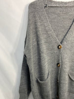 OTRAS. Chaqueta lana gris oversized T.s (m o l)