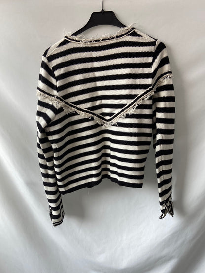 BIMBA Y LOLA. Chaqueta punto flecos T.m