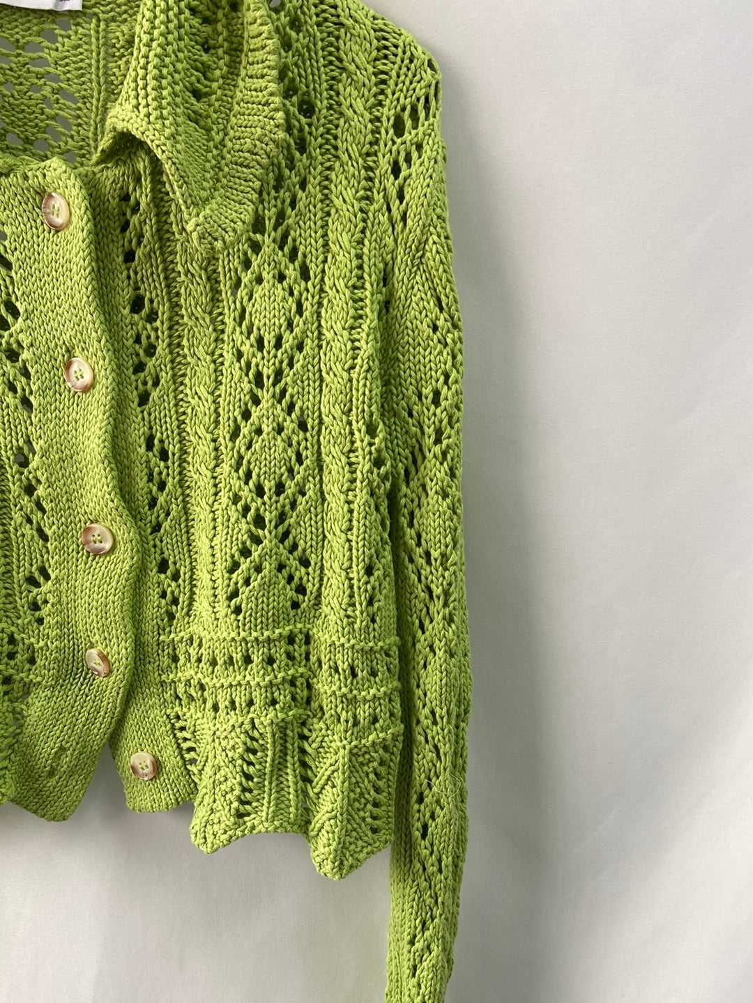 ZARA.Green crochet cardigan Ts