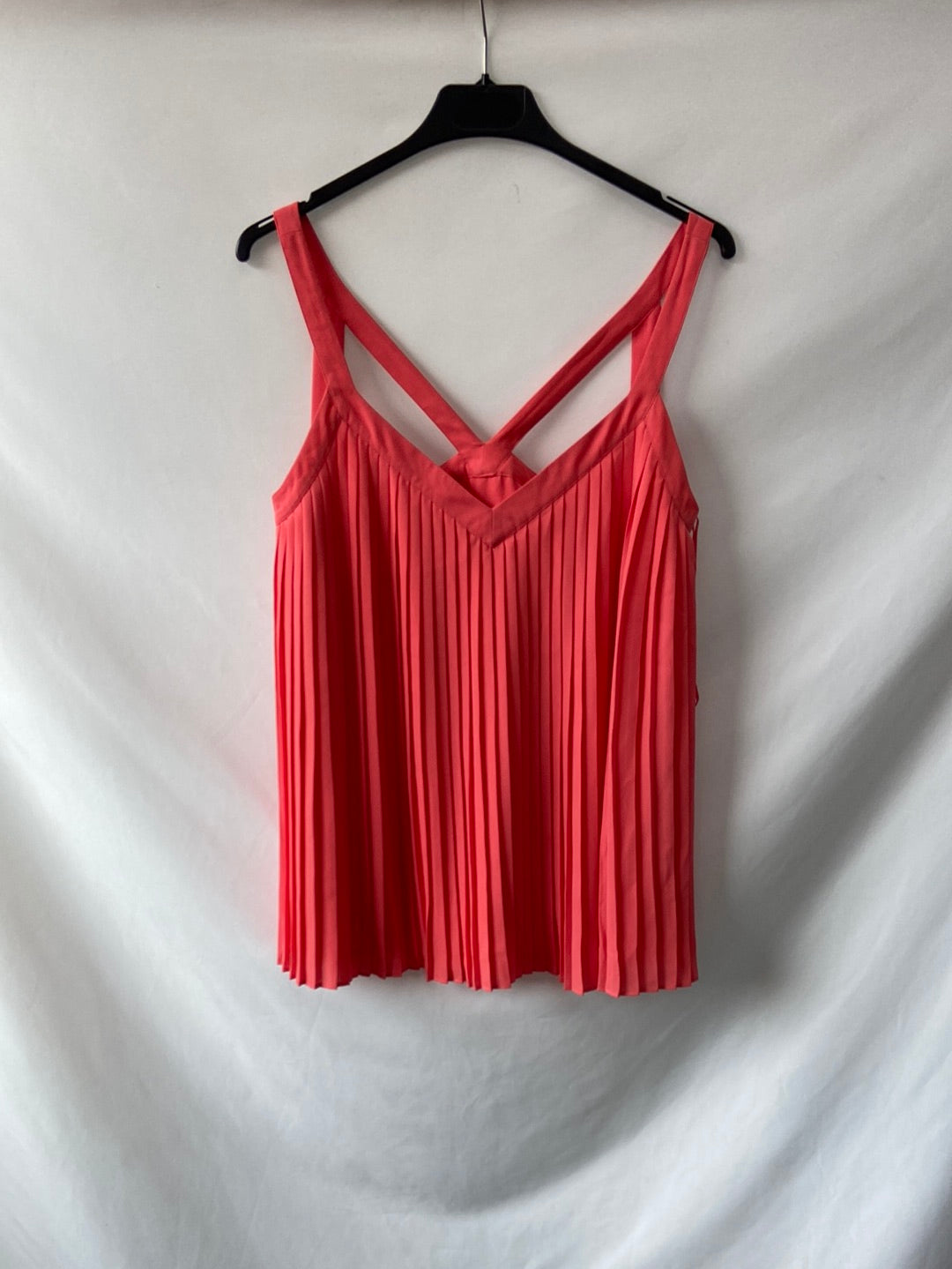 MASSIMO DUTTI.Pleated pink top T.38
