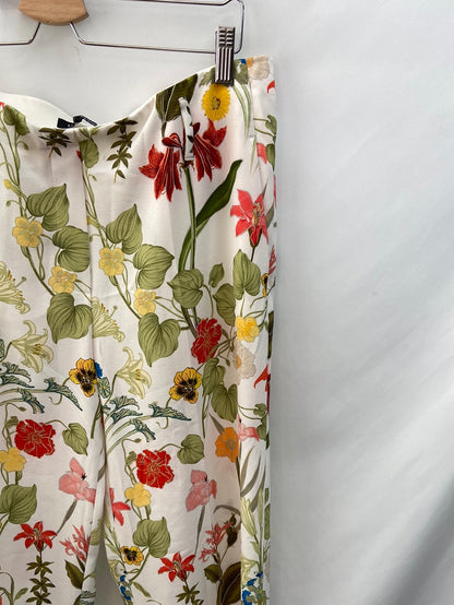 LUISA CERANO. Floral palazzo pants T.46