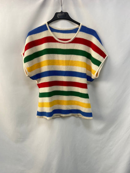 BACK COUTURE. Striped knit top TL (M)