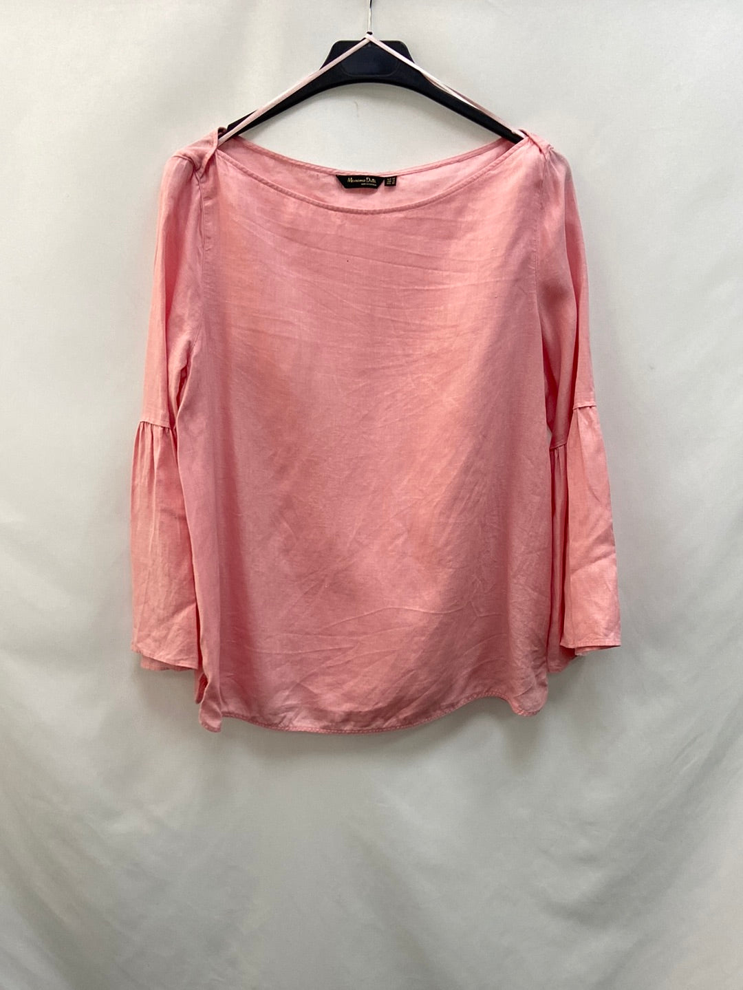 MASSIMO DUTTI. Pink linen blouse T.42