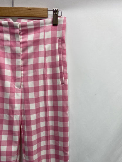 ZARA.Pantalones cuadros pinzas T.S