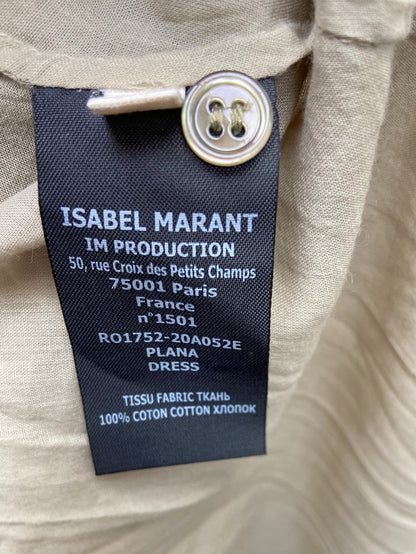 ISABEL MARANT ETOLIE. Beige button-down overshirt, size 36