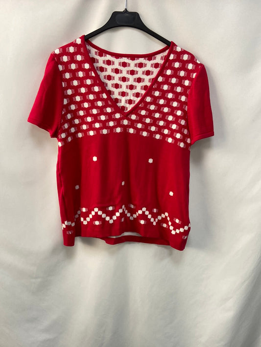 OTRAS.Camiseta punto roja T.M