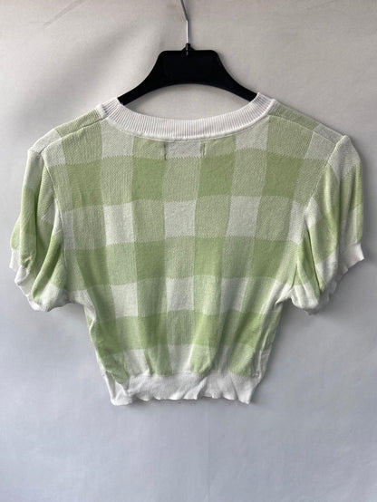 SHEIN.Top punto cuadros  T.xs-s