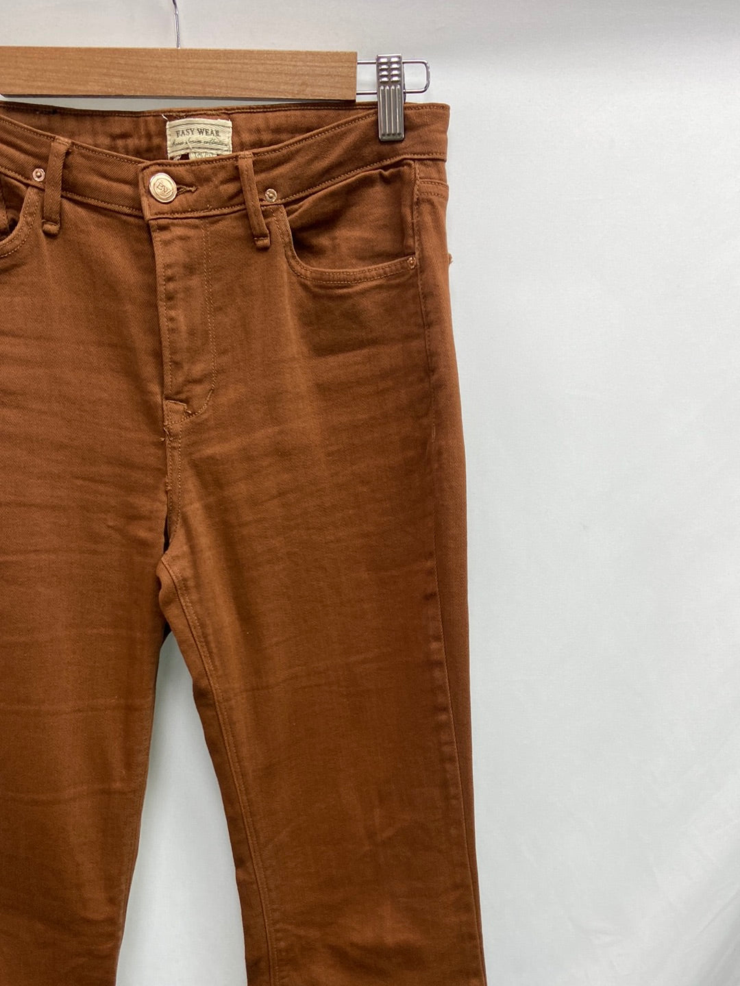 EASY WEAR. Pantalón campana teja T.38