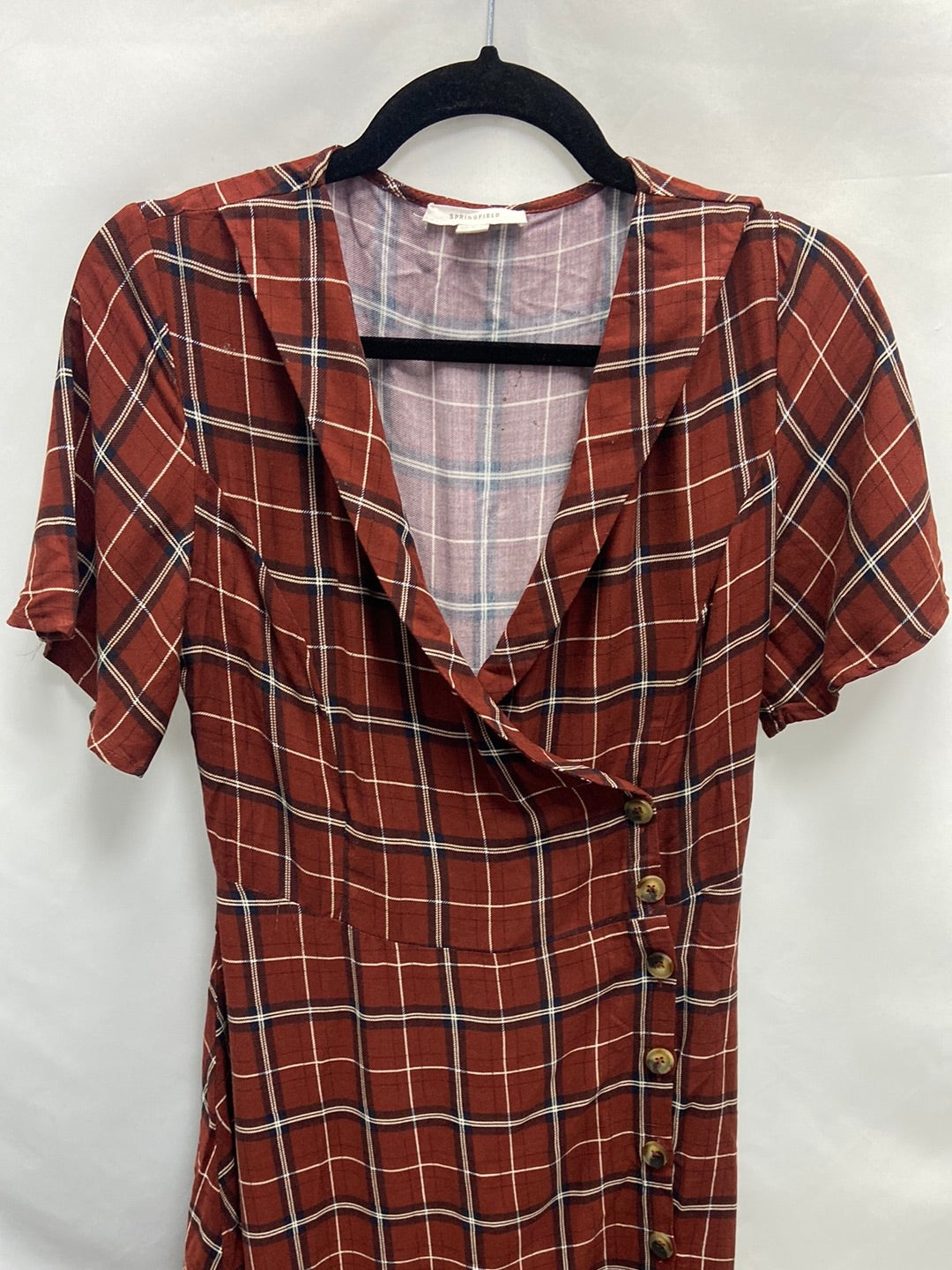 SPRINGFIELD. Vestido cuadros cruzado t.38