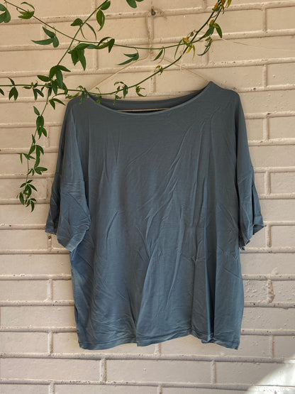 Camiseta azul fluida T.m