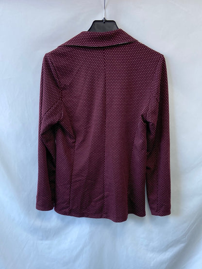 NEW COLLECTION.Blazer burdeos topos T.S