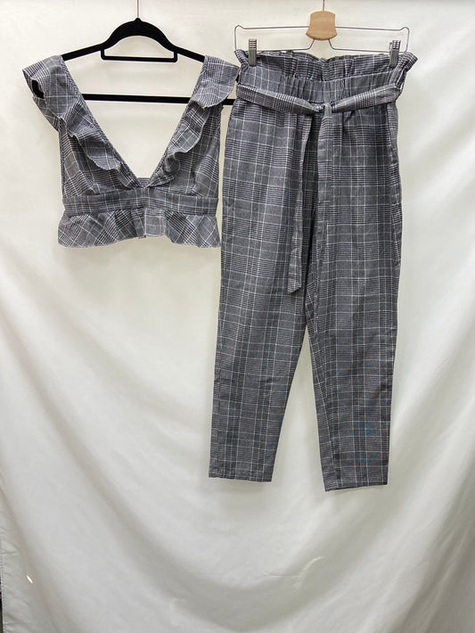 OTRAS.Total look pantalones y y croptop pata de gallo TU (S/M)